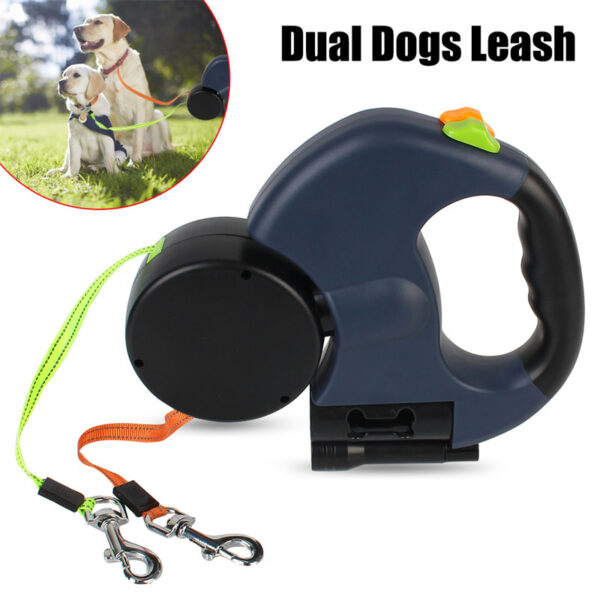 Retractable Dog Leash For Small Dogs Reflective Dual Pet Leash Lead 360 Swivel No Double Dog Walking Leash With Lights Pet Products - Image 10