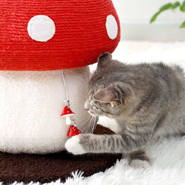 Cat Scratch Board Mushroom Red Umbrella Scratching Board Cat Toy - Image 2