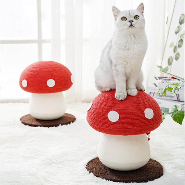 Cat Scratch Board Mushroom Red Umbrella Scratching Board Cat Toy - Image 5