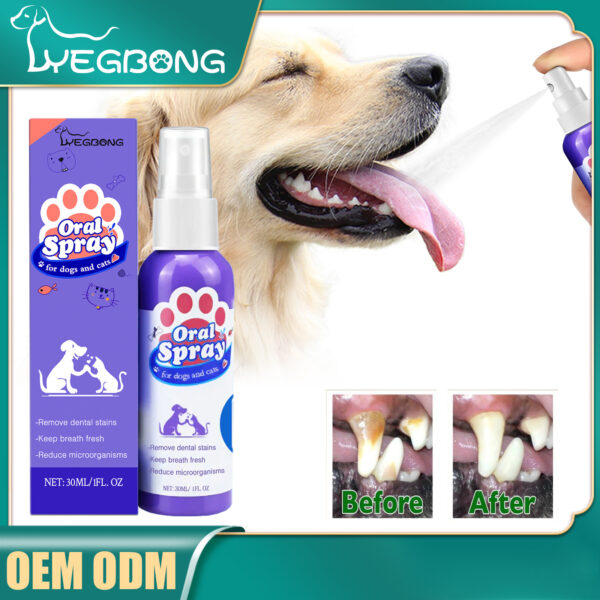 Cat And Dog Teeth Cleaning Spray To Remove Tooth Stains Fresh Breath Pet Oral Care Spray - Image 4
